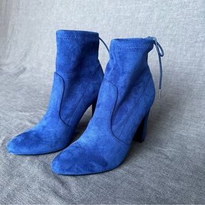 Blue Heeled Booties